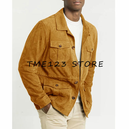 Men's Suede Elegant Formal Blazer Suit