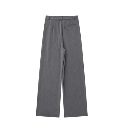 MUJER 2025 Women's Pants Beige Grey Black Wide Leg