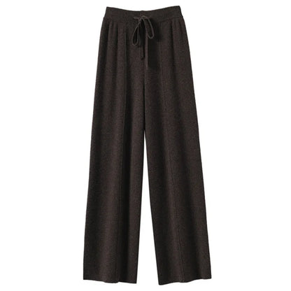 Women's High Waisted Warm Knit Wide Leg Straight