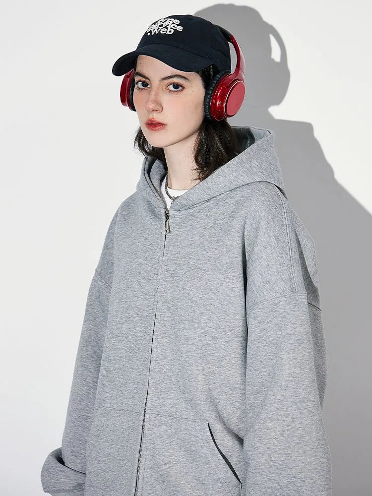 Women's Fashion Warm Hooded Jacket Fall Autumn Winter Gray