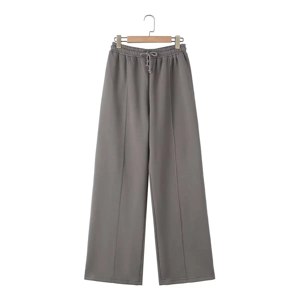HH Women's Fall 2-Piece Retro Bomber Jacket + Wide Leg Pants Streetwear