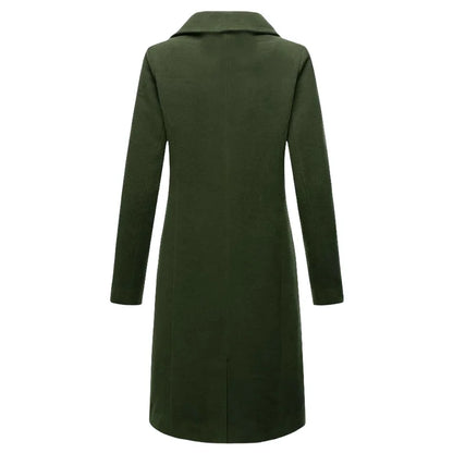 Women's Warm Winter Coat - Wool Blend Lined Jacket
