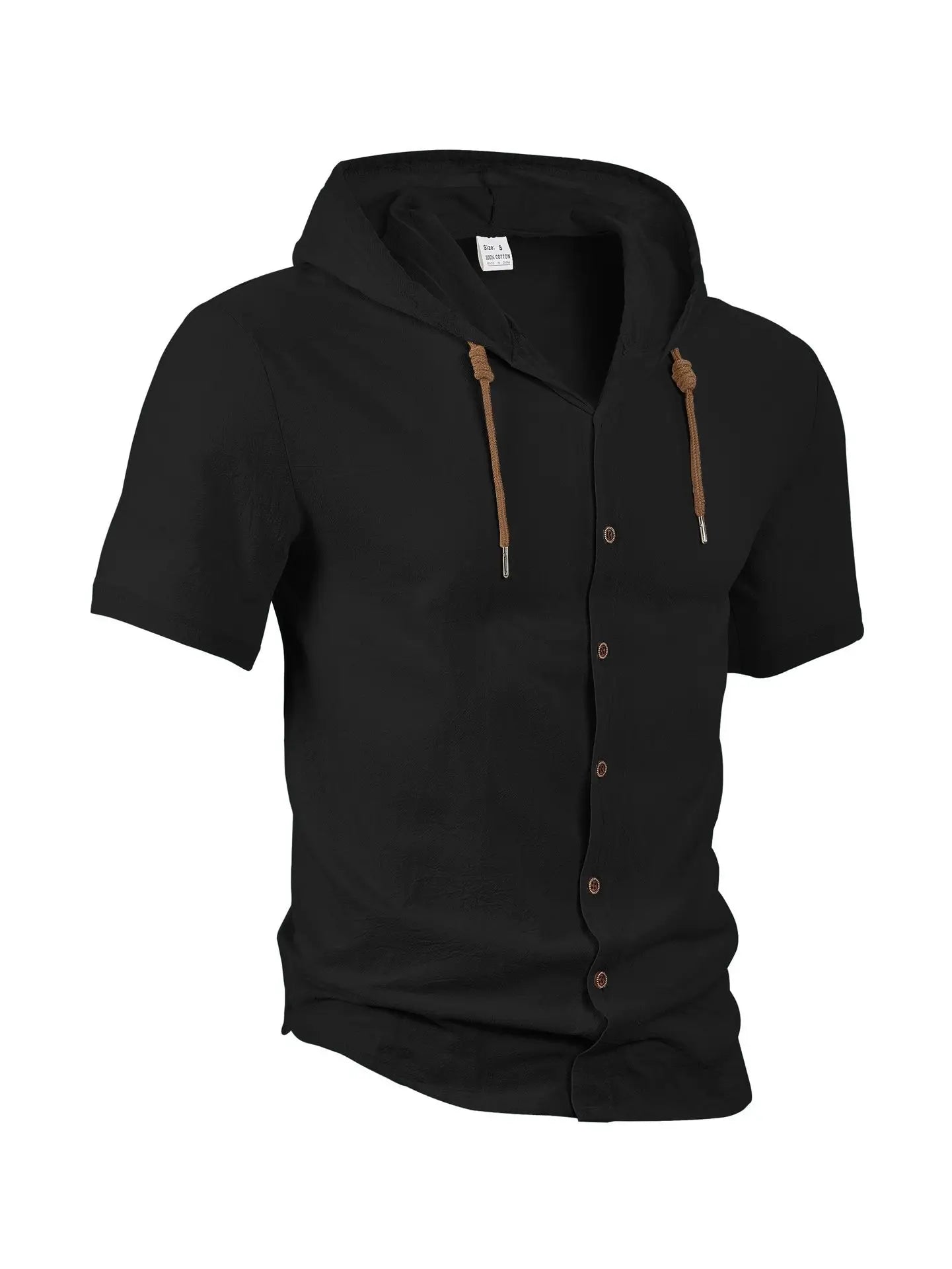 Men's Linen Short Sleeve Beach Shirt