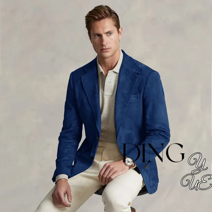 Men's Suede Single Breasted Luxury Blazer