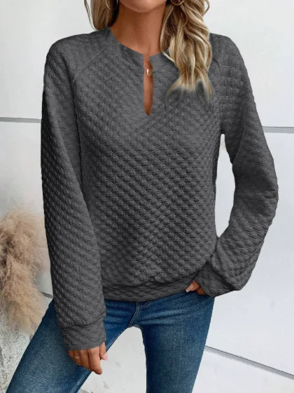 Women's V-Neck Casual Loose Fit Pullover