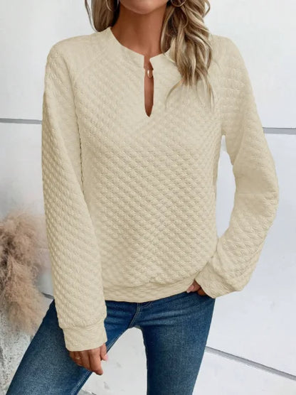 Women's V-Neck Casual Loose Fit Pullover