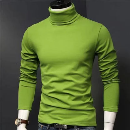 Men's Slim Fit Turtleneck Long Sleeve Shirt