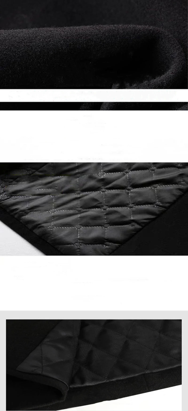 Women's Y2K Faux Wool Coat - Double Breasted Winter Jacket
