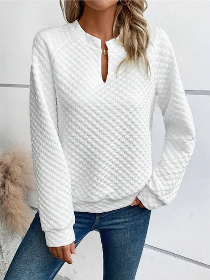 Women's V-Neck Casual Loose Fit Pullover