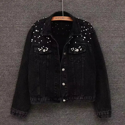 Denim Coat Women Turn Down Collar 2024