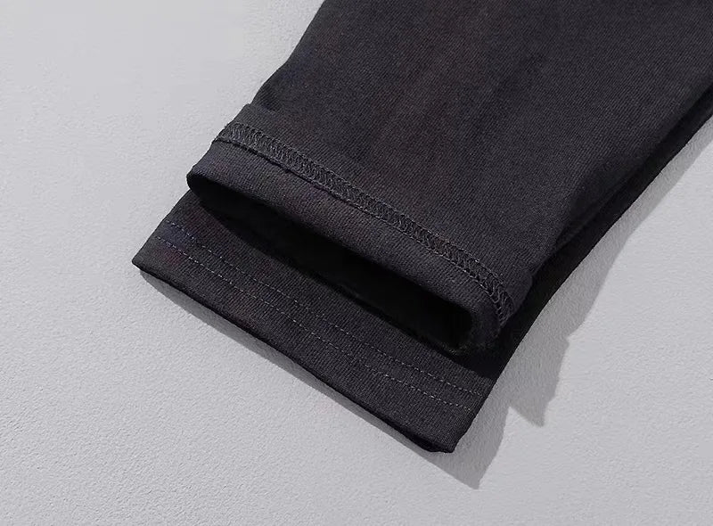 Men's Cotton Solid Color Long Sleeve Undershirt