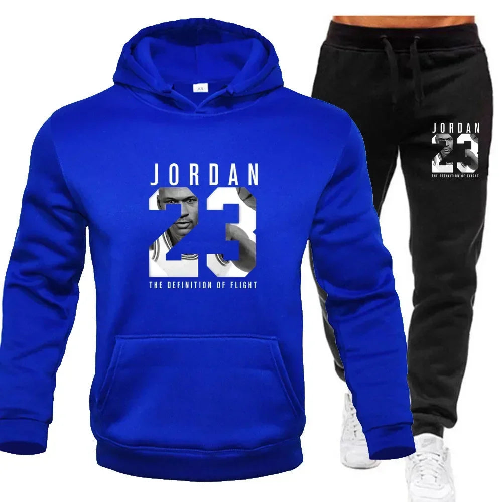 Men's Hoodie and Pants Set - Casual Tracksuit