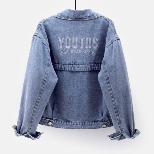 Women's Denim Coat Short Embroidery Y2K