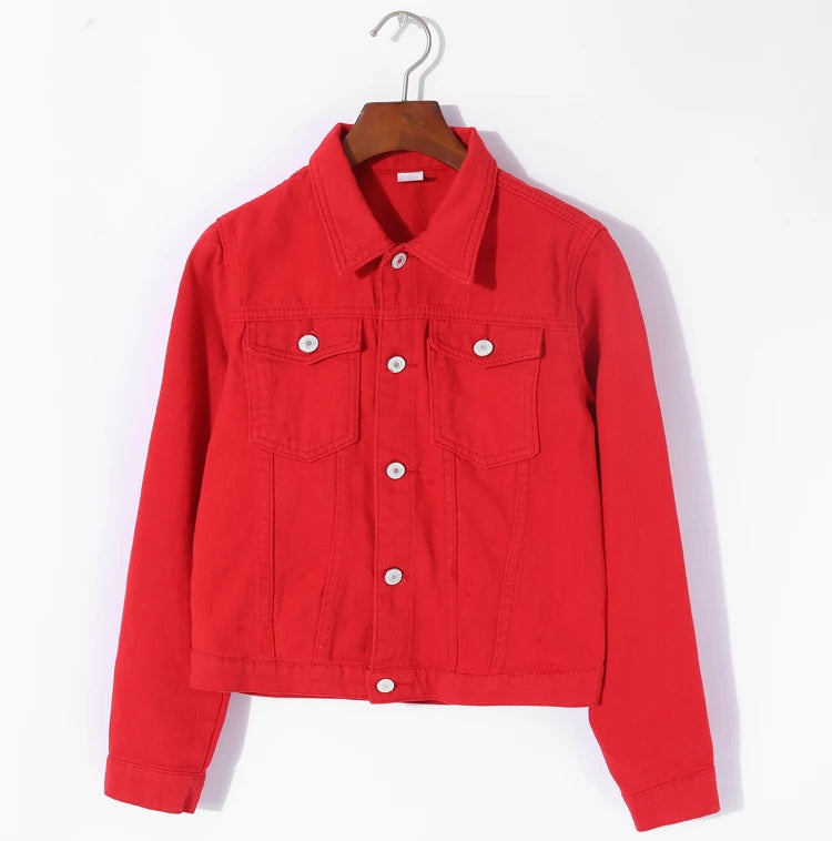 Women's Casual Short Denim Jacket Korean