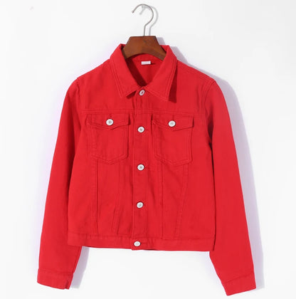 Women's Casual Short Denim Jacket Korean