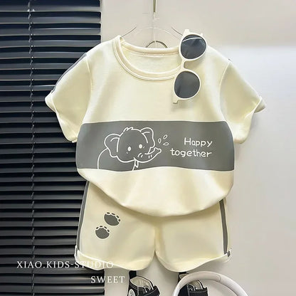 Kids Cotton Short Sleeve Top & Shorts Set