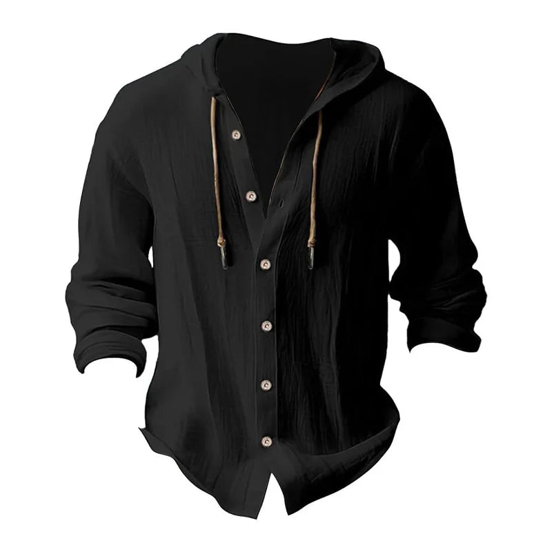 Men's Hooded Long Sleeve Beach Shirt