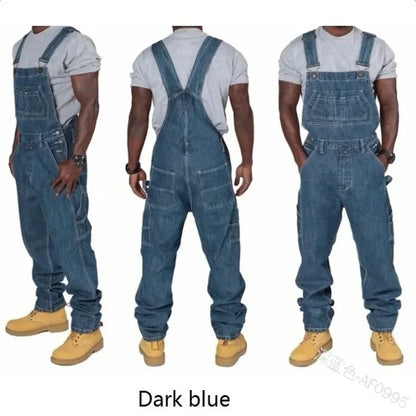 Men's Jeans 2025 Overalls - Casual Loose Long Pockets
