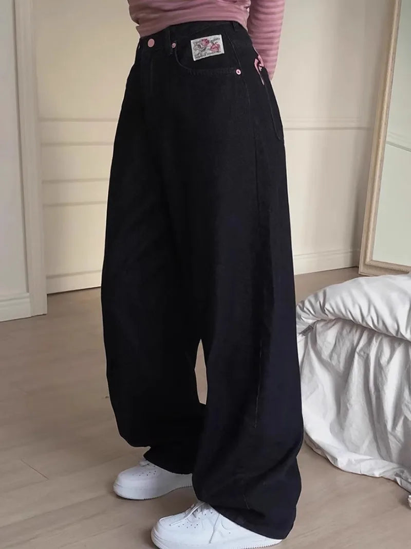 Embroidered Letter Printed Jeans 2025 - Spring Women