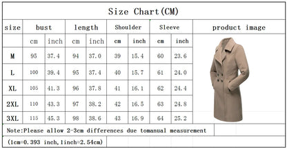 Women's Warm Winter Coat - Wool Blend Lined Jacket