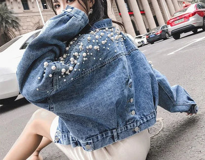 Women's Distressed Denim Jacket - Vintage Cowgirl Style