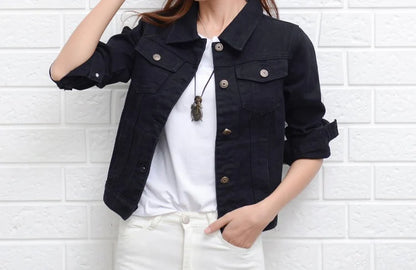 Women's Casual Short Denim Jacket Korean