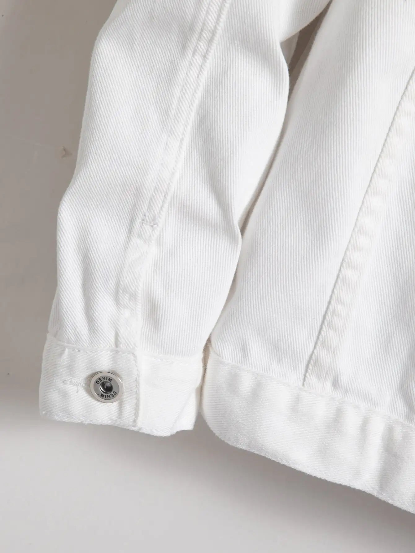 Men's Simple Versatile White Denim Jacket