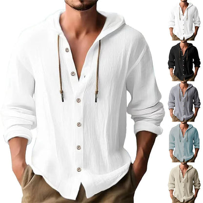 Men's Hooded Long Sleeve Beach Shirt