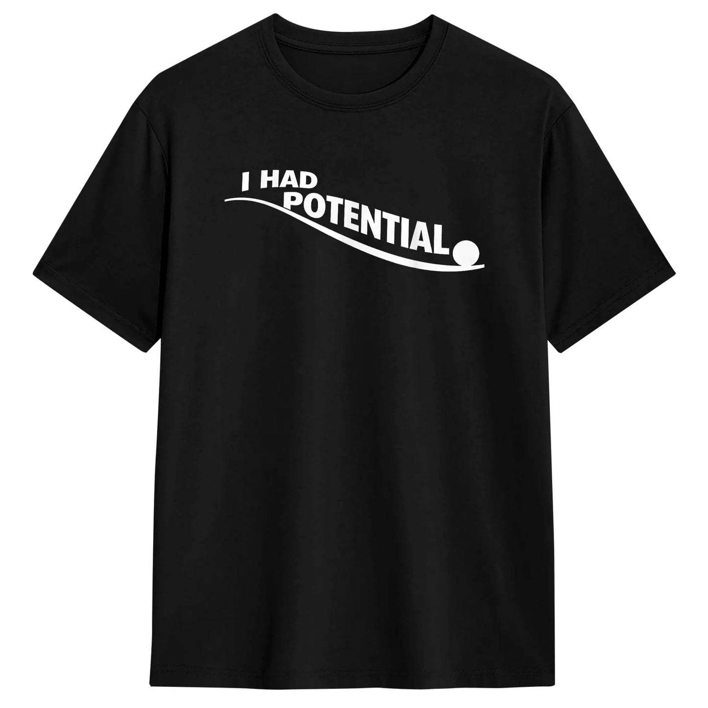 "I Had Potential" Vintage Men's T-Shirt - Oversized Hip Hop Summer Tee