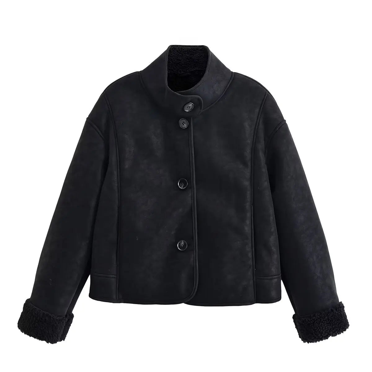 CharmChant Women's shearling jacket Leather Jackets fashion Winter 2025 Sheepskin Coat Female New in Coats warm Outerwears
