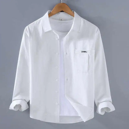 Men's Pocket Button Up Long Sleeve Shirt