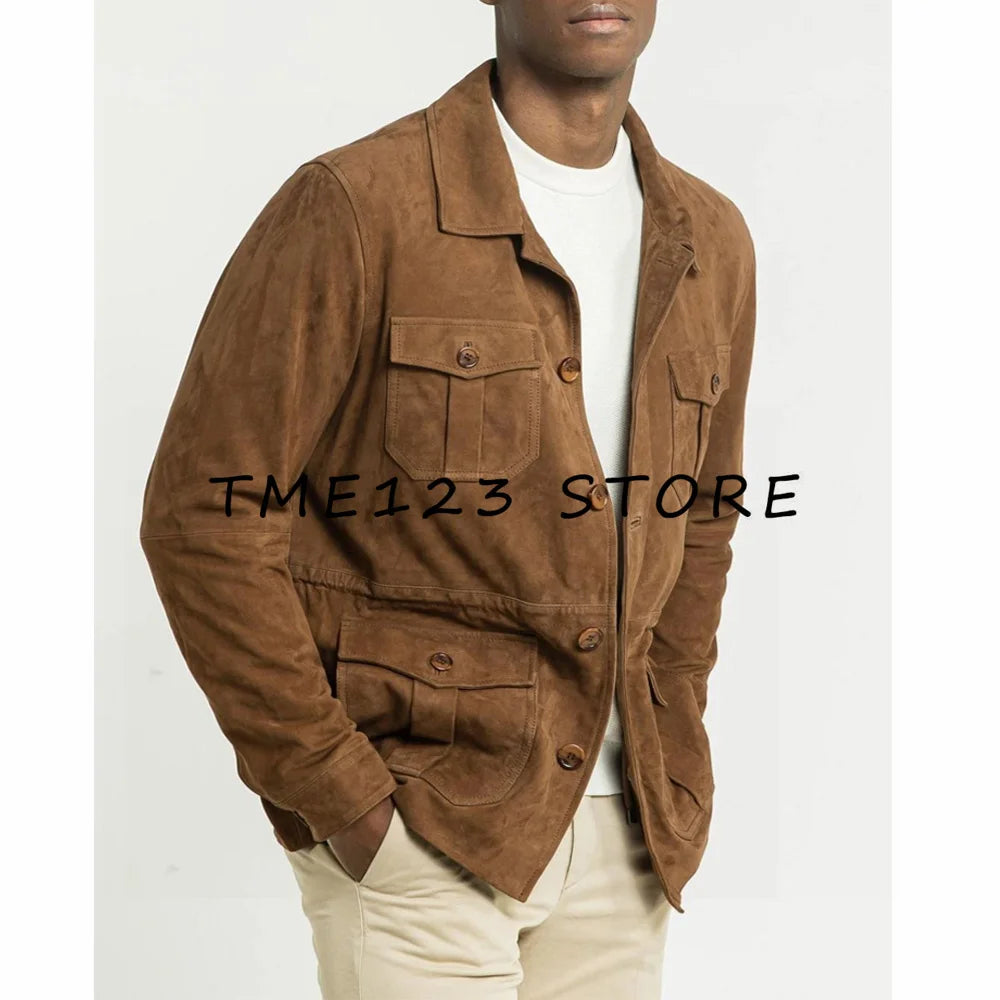 Men's Suede Elegant Formal Blazer Suit