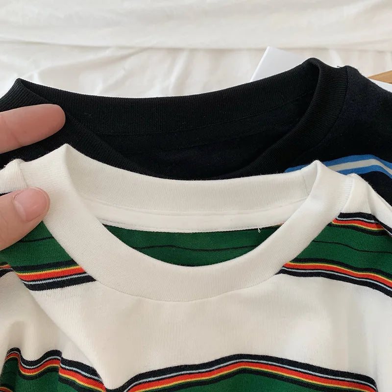 Kids Striped Cotton Long Sleeve T-Shirt 2-7Y