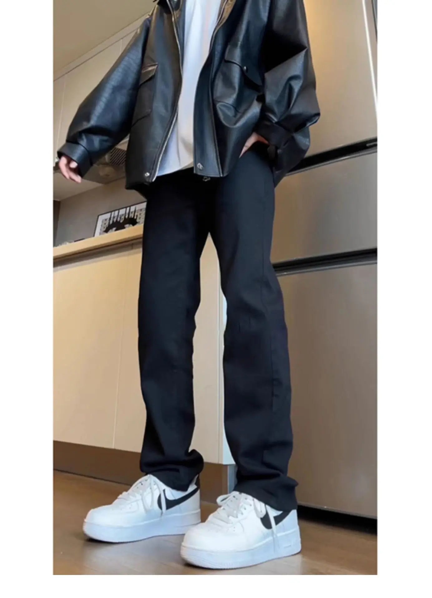 Men's Straight Jeans - Spring Autumn Slim Fit Loose