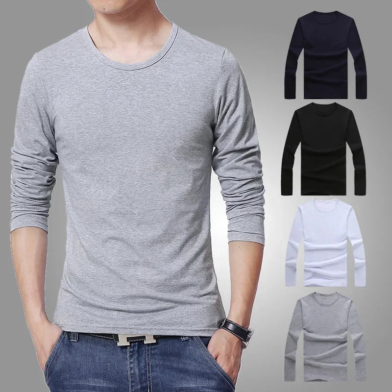 Men's Slim Fit O-Neck Long Sleeve T-Shirt 2025