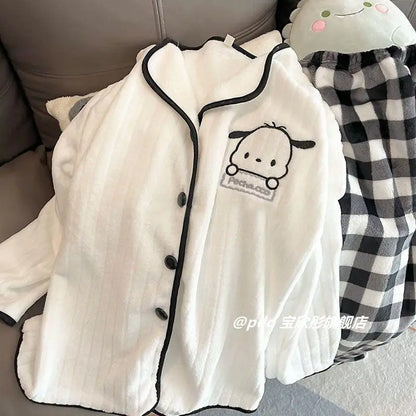 Women's Hello Kitty Flannel Pajamas - Cozy Winter Sleepwear
