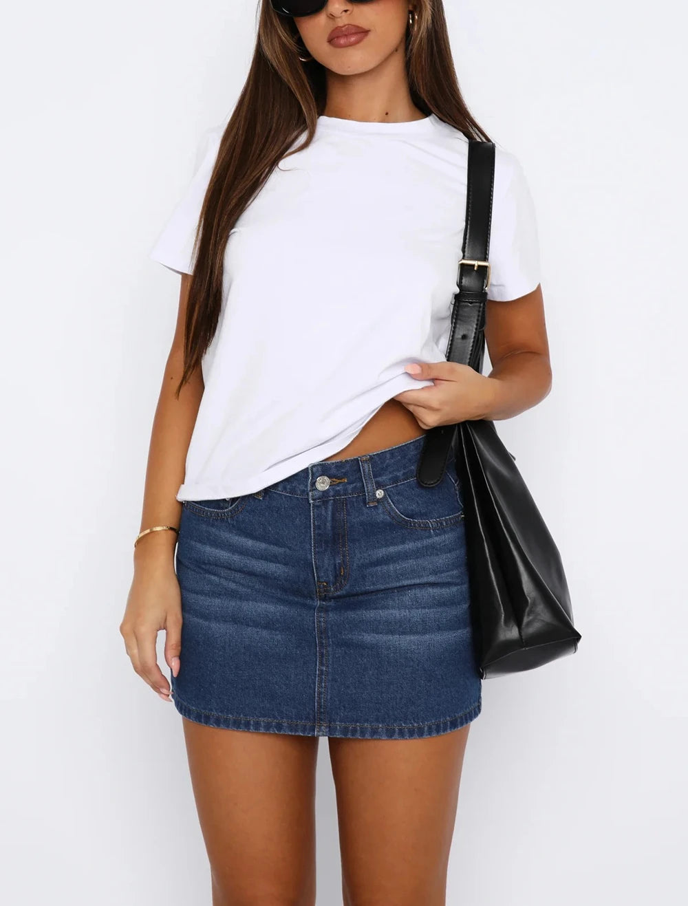 Women's Denim Short Skirt High Waist Slim