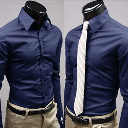 Men's Slim Fit Formal Dress Shirt
