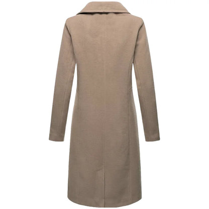 Women's Warm Winter Coat - Wool Blend Lined Jacket