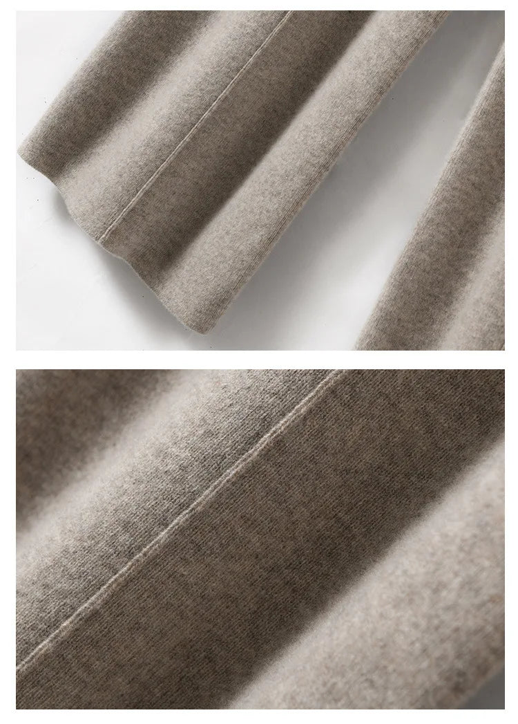 Women's High Waisted Warm Knit Wide Leg Straight