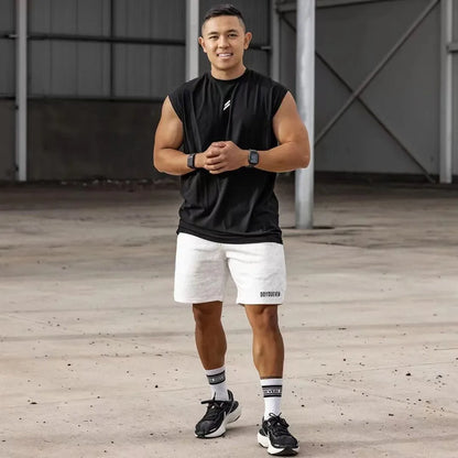 Qolsuz T-shirt Kişilər üçün Tez quruyan Fitnes Bodibildinq Köynək Kişi Moda Basketbol Jilet Tor Nəfəs ala bilən Yay İdman Zalı Maykası Kişilər üçün