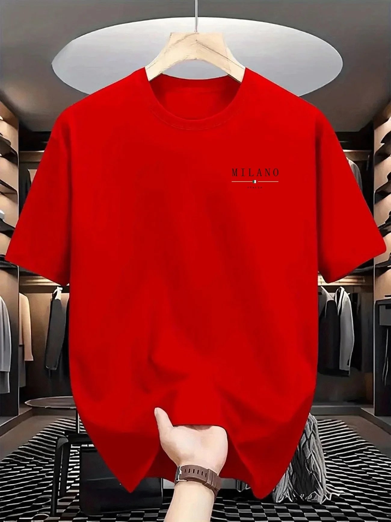 Men's Loose Round-Neck t-shirt | Comfortable Fabric, Casual Style, Lightweight Elasticity, Single Color Design