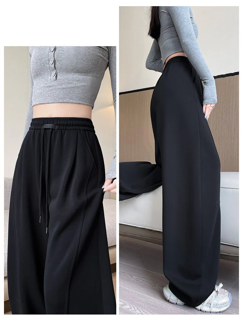 Sports Pants Women Spring Autumn High-Waisted Slim
