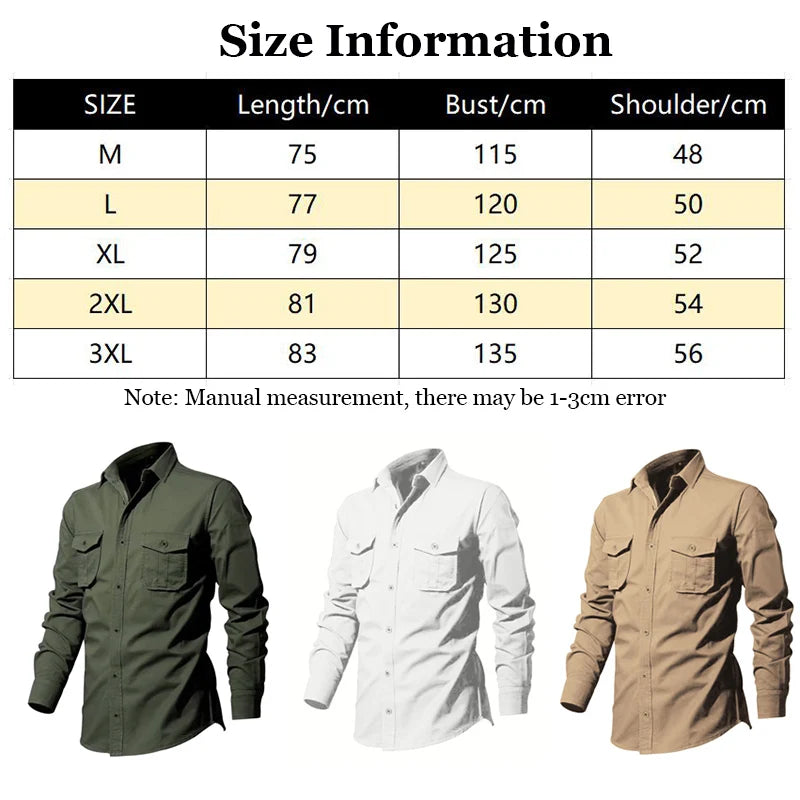 Men's Multi-Pocket Retro Casual Shirt