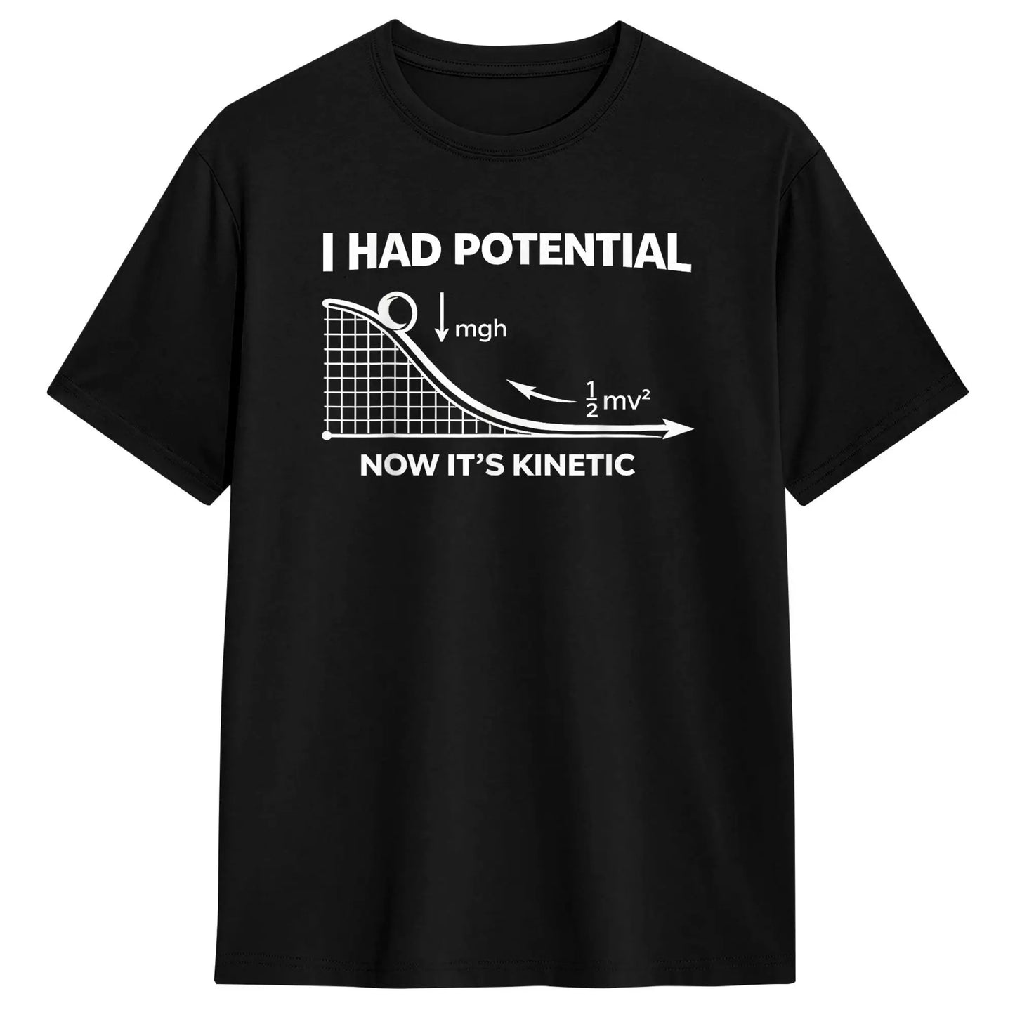 "I Had Potential" Vintage Men's T-Shirt - Oversized Hip Hop Summer Tee