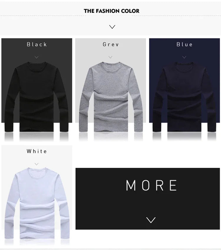 Men's Slim Fit O-Neck Long Sleeve T-Shirt 2025