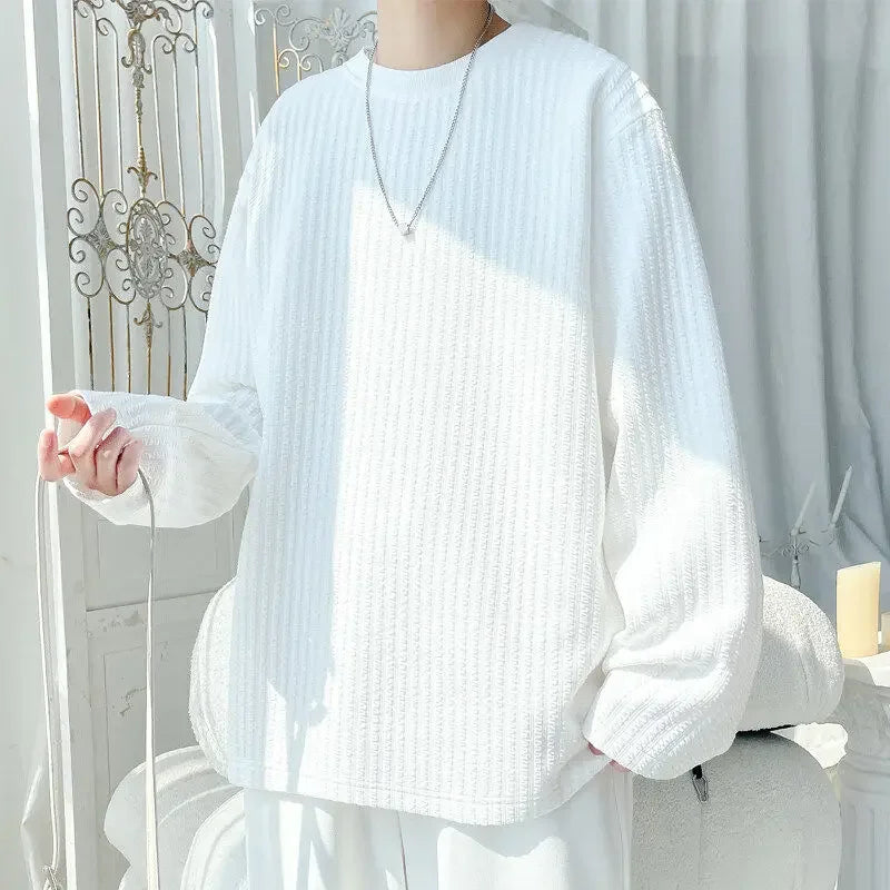 Men's Casual Loose Long Sleeve Base Shirt