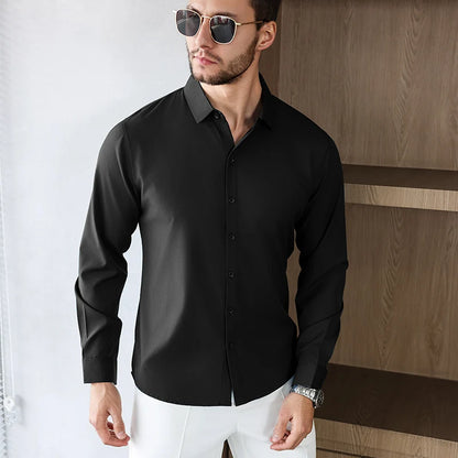Men's Wrinkle-Free Business Casual Shirt