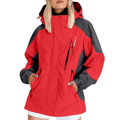 Hooded Ski Jacket - Windproof Winter Sports Coat