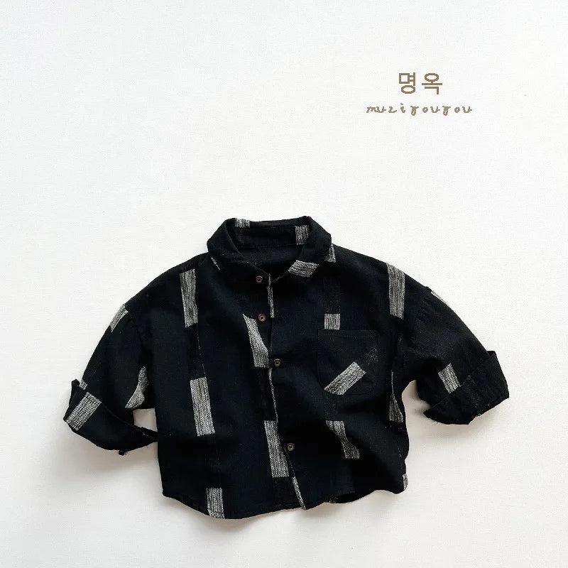 Kids Vintage Cotton Cardigan Shirt